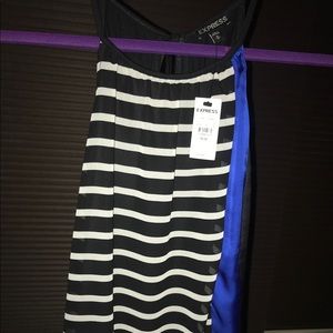 Express NWT Black/White Striped Sleeveless Top.